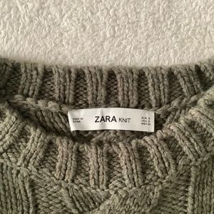 Zara Chunky Oversized Cable Knit Sweater